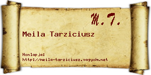 Meila Tarziciusz névjegykártya